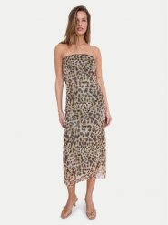 Noisy May Sukienka letnia Lesley 27033993 Brązowy Slim Fit. Brązowe sukienki Noisy May, s, bez wzorów, z syntetyku, bez kołnierzyka, bez ramiączek. Za 129.99 zł.