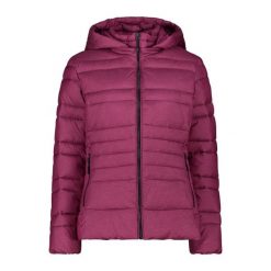 Damska kurtka z kapturem CMP Snaps. Czerwone kurtki CMP, xs, bez wzorów, z puchu, z kapturem. W wyprzedaży za 469.50 zł.