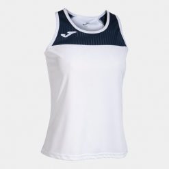 Tank top Joma Montreal. Białe topy Joma, l, bez wzorów, z poliesteru, bez kołnierzyka, bez ramiączek. Za 49.99 zł.