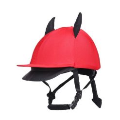 Czapka do kasku jeździeckiego QHP Halloween. Czerwone czapki z daszkiem QHP, bez wzorów, z materiału, eleganckie. Za 219.50 zł.