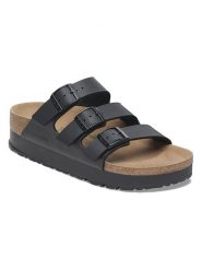 Birkenstock Klapki "Florida" w kolorze czarnym rozmiar: 36. Czarne klapki Birkenstock, bez wzorów, klasyczne, z otwartym noskiem, bez obcasa, bez zapięcia. Za 318.37 zł.