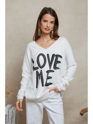 Plume Sweter "Manor" w kolorze białym rozmiar: M. Białe swetry Plume, m, bez wzorów, bez ramiączek. Za 197.63 zł.