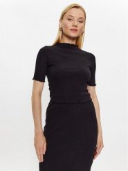 Noisy May Bluzka Minnie 27029695 Czarny Regular Fit. Czarne bluzki Noisy May, xl, bez wzorów, z bawełny, bez kołnierzyka, bez ramiączek. Za 49.99 zł.