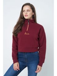 Bench Bluza "Rochelle" w kolorze bordowym rozmiar: 44. Czerwone bluzy Bench, bez wzorów, z bawełny, bez kaptura. Za 79.40 zł.