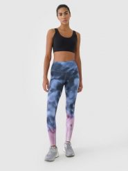 4F Legginsy treningowe z wysokim stanem damskie - multikolor L. Legginsy 4f, bez wzorów, z dzianiny, sportowe. W wyprzedaży za 129.99 zł.
