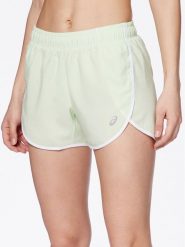 Asics Szorty sportowe Icon 2012C740 Zielony Regular Fit. Zielone szorty sportowe ASICS, bez wzorów, z syntetyku, do biegania. Za 129.99 zł.