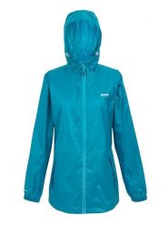 Regatta Kurtka przeciwdeszczowa "Pack It III" w kolorze błękitnym rozmiar: 34. Niebieskie kurtki przeciwdeszczowe Regatta, bez wzorów, bez kaptura, outdoorowe. Za 60.88 zł.