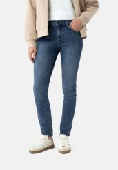 Jeansy rurki, Slim Fit, D-MONTANA 16. Niebieskie spodnie materiałowe Volcano, bez wzorów, z bawełny, eleganckie. Za 169.99 zł.