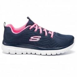 Buty do chodzenia damskie Skechers Graceful Get Connected. Niebieskie buty sportowe lifestyle Skechers, bez wzorów, sportowe, bez zapięcia, skechers sport. Za 199.99 zł.