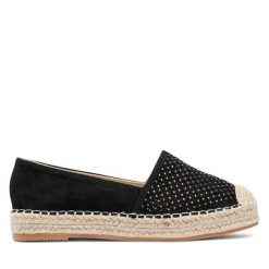 Espadryle Jenny Fairy. Czarne espadryle Jenny Fairy, bez wzorów, bez obcasa. Za 89.99 zł.