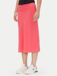 Tommy Jeans Spódnica midi Tjw Midi Aop Skirt DW0DW20272 Koralowy Regular Fit. Pomarańczowe spódnice Tommy Jeans, s, bez wzorów, z jeansu, midi. Za 289.99 zł.