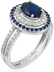 DIAMANTA Złoty pierścionek "Firenze nouvelle" z diamentami rozmiar: 56. Niebieskie pierścionki DIAMANTA, z diamentem, złote. Za 3,371.99 zł.