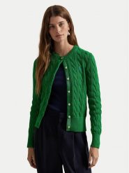 Polo Ralph Lauren Kardigan 211891643020 Zielony Regular Fit. Zielone swetry Polo Ralph Lauren, xs, bez wzorów, z bawełny, bez ramiączek. Za 689.99 zł.