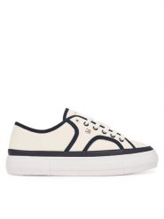Tommy Hilfiger Tenisówki Platform Vulc Piping FW0FW09394 Biały. Białe trampki Tommy Hilfiger, bez wzorów, z materiału, bez zapięcia. Za 409.99 zł.