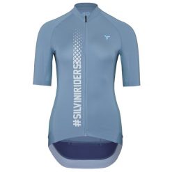 Koszulka rowerowa (z krótkim rękawem) damska SILVINI Women Jersey MAZZANA. Niebieskie t-shirty sportowe Silvini, s, bez wzorów, z jersey, bez ramiączek. Za 369.99 zł.