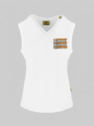 Plein Sport Top w kolorze białym rozmiar: XL. Białe topy sportowe Plein Sport, xl, bez wzorów, z bawełny. Za 176.50 zł.
