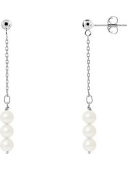 Pearline Srebrne kolczyki-wkrętki z perłami w kolorze białym rozmiar: onesize. Białe kolczyki Pearline, z perłą, srebrne. Za 217.99 zł.