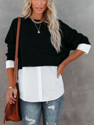 Milan Kiss Bluza w kolorze biało-czarnym rozmiar: S. Białe bluzy Milan Kiss, s, z aplikacjami, bez kaptura. Za 127.95 zł.