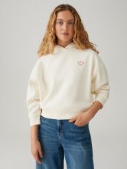 OPUS Bluza w kolorze beżowym rozmiar: 40. Brązowe bluzy z kapturem Opus, bez wzorów, z bawełny, z kapturem. Za 162.49 zł.