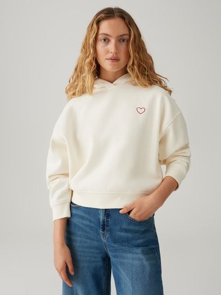 OPUS Bluza w kolorze beżowym rozmiar: 38. Brązowe bluzy Opus, bez wzorów, z bawełny, z kapturem. Za 189.95 zł.