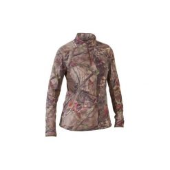 Koszulka myśliwska z długim rękawem 500 RESPI KAMO BR. Brązowe t-shirty sportowe SOLOGNAC, bez wzorów, z elastanu, bez ramiączek. Za 99.99 zł.