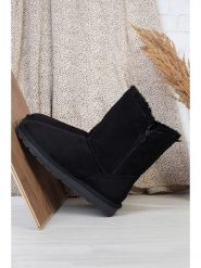 ISLAND BOOT Botki zimowe "Zasha" w kolorze czarnym rozmiar: 36. Czarne botki Island Boot, bez wzorów, z materiału, bez obcasa, bez zapięcia. Za 125.25 zł.