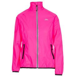 Kurtka Typu Packaway Damska HiVis. Czerwone kurtki przeciwdeszczowe Trespass, l, bez wzorów, z materiału, bez kaptura, trekkingowe. Za 174.99 zł.