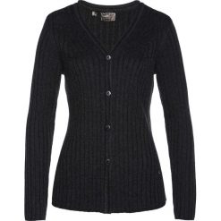 Sweter rozpinany z domieszką kaszmiru bonprix antracytowy melanż. Swetry marki INESIS. Za 169.99 zł.