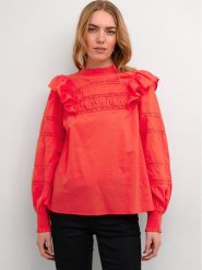 Cream Bluzka Crrola 10611720 Czerwony Regular Fit. Czerwone bluzki Cream, bez wzorów, z bawełny, bez kołnierzyka, bez ramiączek. Za 199.99 zł.