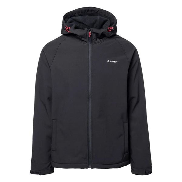Kurtka Soft Shell Dla Dorosłych Unisex Neti II. Czarne kurtki Hi-tec, m, bez wzorów, z elastanu, z kapturem. Za 209.99 zł.