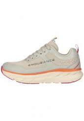 Buty sportowe damskie Endurance Salia. Brązowe buty treningowe Endurance, bez wzorów, z materiału, bez zapięcia, do biegania. Za 268.00 zł.