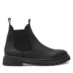 Sztyblety Tamaris. Czarne botki Tamaris, bez wzorów, bez obcasa, na płaskiej podeszwie, bez zapięcia. Za 279.99 zł.