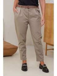 Curvy Lady Spodnie w kolorze beżowym rozmiar: 44/46. Brązowe spodnie materiałowe Curvy Lady, bez wzorów, z bawełny, klasyczne, z standardowym stanem. Za 131.12 zł.