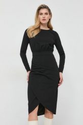 Karl Lagerfeld sukienka kolor czarny mini prosta. Czarne sukienki KARL LAGERFELD, na co dzień, m, bez wzorów, z dzianiny, bez kołnierzyka, bez ramiączek, maxi, proste. Za 939.99 zł.