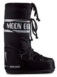 Moon Boot Botki zimowe ''Nylon'' w kolorze czarnym rozmiar: 42-44. Czarne botki Moon Boot, bez wzorów, z materiału, bez obcasa, bez zapięcia. Za 323.50 zł.