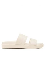 Calvin Klein Klapki Ergo Slide - Hf Mono HW0HW01535 Biały. Białe klapki Calvin Klein, bez wzorów, ze skóry, bez obcasa, bez zapięcia. Za 549.99 zł.