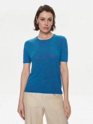 Weekend Max Mara Sweter Pancone 2415361032 Niebieski Regular Fit. Niebieskie swetry Weekend Max Mara, s, bez wzorów, ze lnu, bez ramiączek. Za 459.99 zł.