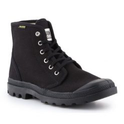 Buty Palladium Pampa Hi Oryginale W 75349-060 czarne. Czarne buty treningowe bez wzorów, z materiału, przed kolano, bez zapięcia. Za 503.88 zł.