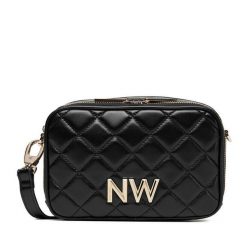 Torebka Nine West. Czarne listonoszki Nine West, bez wzorów, bez dodatków. Za 279.99 zł.