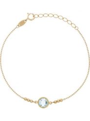 OR ÉCLAT Złota bransoletka "Belle Topaze" z topazem rozmiar: onesize. Niebieskie bransoletki Or Éclat, z topazem, złote. Za 782.99 zł.