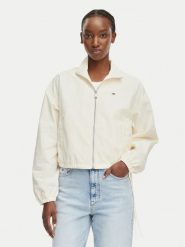 Tommy Jeans Kurtka przejściowa DW0DW22325 Biały Regular Fit. Białe kurtki Tommy Jeans, m, bez wzorów, z jeansu, bez kaptura. Za 569.99 zł.