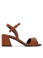 Furla Sandały YH70FZE Y62000 03B00 Brązowy. Brązowe sandały Furla, bez wzorów, ze skóry, bez obcasa, na słupku, bez zapięcia. Za 1,419.00 zł.
