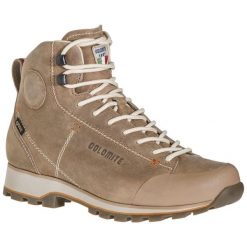Buty trekkingowe damskie Dolomite Cinquantaquattro High FG GTX. Brązowe trekkingi Dolomite, bez wzorów, z gore-texu, bez zapięcia, trekkingowe, gore-tex. Za 777.70 zł.