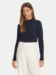 Tommy Hilfiger Sweter Cody WW0WW47307 Granatowy Slim Fit. Niebieskie swetry Tommy Hilfiger, m, bez wzorów, z bawełny, bez ramiączek. Za 159.99 zł.