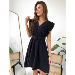 Sukienka Amore Black. Czarne sukienki ClothStore, bez wzorów, z poliesteru, bez kołnierzyka, bez ramiączek. W wyprzedaży za 79.50 zł.