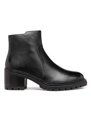 Geox Skórzane botki "Damiana" w kolorze czarnym rozmiar: 39. Czarne botki Geox, bez wzorów, eleganckie, bez obcasa, bez zapięcia. Za 290.57 zł.