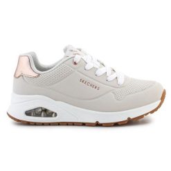Buty Sportowe Skechers Uno Gen1 Shimmer Away 310545L-NAT beżowe beżowy. Brązowe buty treningowe bez wzorów, z gumy, bez zapięcia, trekkingowe. Za 394.65 zł.