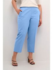 KAFFE curve Spodnie chino w kolorze błękitnym rozmiar: 46. Niebieskie chinosy KAFFE curve, bez wzorów, z podwyższonym stanem. Za 113.99 zł.