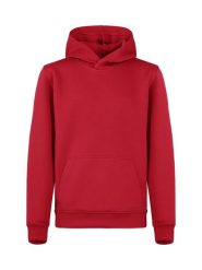 Clique Miami Hoody Junior - Czerwona bluza z kapturem z bawełny i poliestru z. Czerwone bluzy CLIQUE, bez wzorów, z bawełny, bez ramiączek, z kapturem. Za 153.95 zł.
