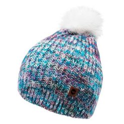 Zimowa Czapka Damska Lady Vikna. Białe czapki zimowe Hi-tec, z aplikacjami, z dzianiny. Za 64.99 zł.
